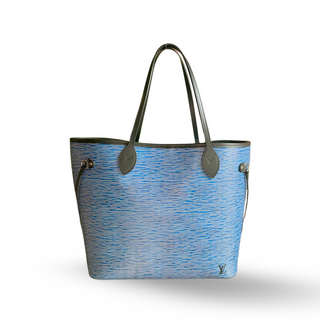 LOUIS VUITTON Neverfull MM Epi Denim Blue Tote Bag