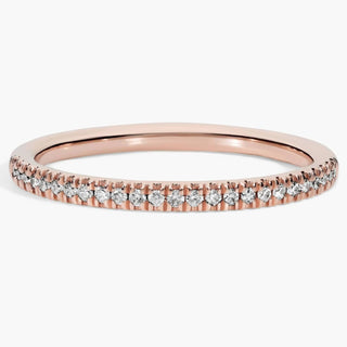 Petite Micropavé Diamond Ring In 14k Rose Gold (1/10 Ct. Tw.)