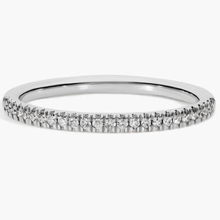 Petite Micropavé Diamond Ring In 14k White Gold (1/10 Ct. Tw.)
