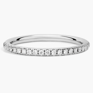 Riviera Pavé Diamond Ring In 14k White Gold (1/6 Ct. Tw.)