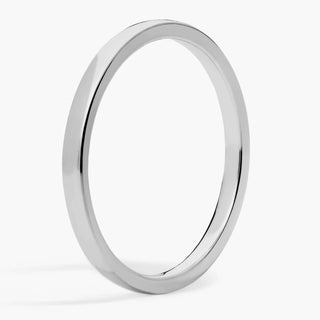 Low Dome Comfort Fit Wedding Ring In Platinum (2mm)