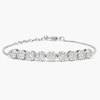 Lab-Grown Diamond Composite Bracelet in 14K White Gold