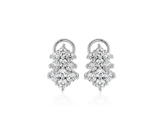 Staggered Diamond Stud Earrings In 14k White Gold (2 1/6 Ct. Tw.)