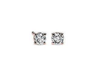Diamond Stud Earrings In 14k Rose Gold (1/5 Ct. Tw.)