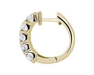 Diamond Bar Hoop Earrings In 14k Yellow Gold (2 Ct. Tw.)