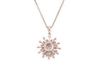 Sunburst Diamond Pendant In 14k Rose Gold (3/4 Ct. Tw.)