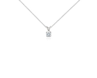 Platinum Diamond Solitaire Pendant (1 carat total weight)