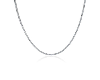 Tennis necklace with seven lab-grown diamonds in 14k white gold (7 Ct. Tw.)