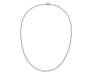 Tennis necklace with seven lab-grown diamonds in 14k white gold (7 Ct. Tw.)