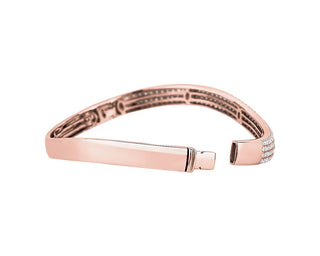 Diamond Wave Bangle In 14k Rose Gold (2 1/8 Ct. Tw.)