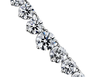 Tennis Necklace with Lab-Grown Diamonds Graduating in 14k White Gold (10 Ct. Tw.)