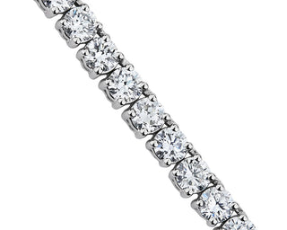 Tennis necklace with lab-grown diamonds set in 14k white gold (10 Ct. Tw.)