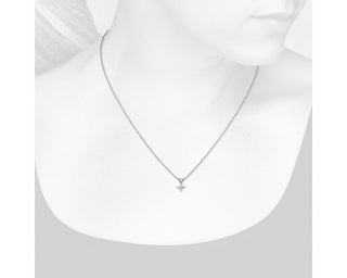 Platinum Princess Cut Lab-Grown Diamond Solitaire Pendant (1/2 Ct. Tw.)