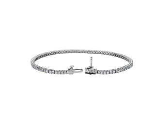 Lab Grown Diamond Princess-Cut Tennis Bracelet In 14k White Gold (3 Ct. Tw.)