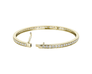 Eternity Diamond Bangle Bracelet In 18k Yellow Gold (3 Ct. Tw.)
