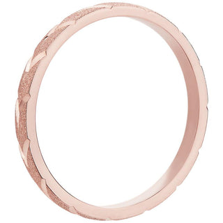 14k rose gold Swiss cut stackable ring (2mm)