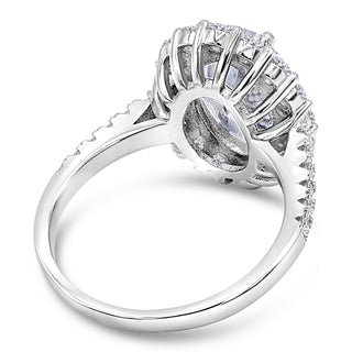 3.5 Ct. LGD Halo Engagement Ring in 14K White Gold