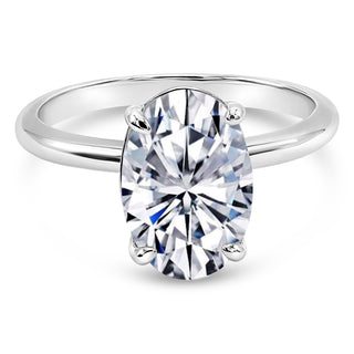3.5 Ct. LGD Solitaire Engagement Ring in 14K White Gold