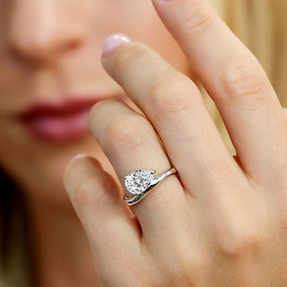3.5 Ct. Lab Grown Diamond Solitaire Engagement Ring in 14K White Gold
