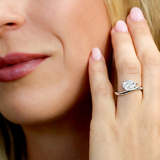 3.5 Ct. Lab Grown Diamond Solitaire Engagement Ring in 14K White Gold