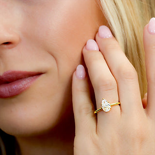 3.5 Ct. LGD Solitaire Engagement Ring in 14K Yellow Gold