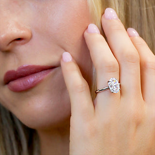 3.5 Ct. LGD Solitaire Engagement Ring in 14K White Gold