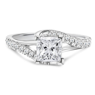 1.288 CTW LGD Diamond Tension Pave Engagement Ring | Neptunes Jewelry