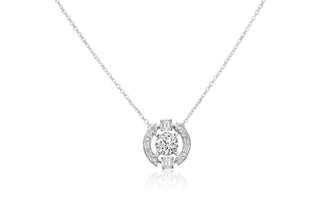 1.235 Moissanite Diamond Pendant Necklace