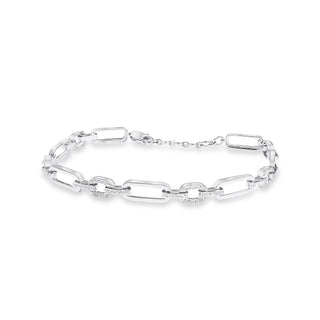 1.056 CTW LGD Diamond Link Bracelet in 14k White Gold | Neptunes Jewelry
