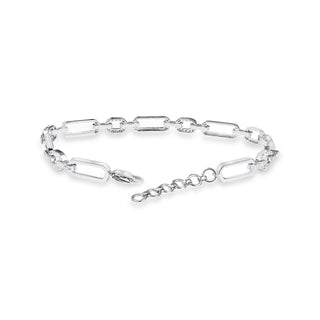 1.056 CTW LGD Diamond Link Bracelet in 14k White Gold | Neptunes Jewelry