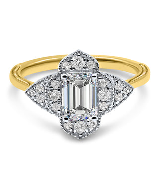 1.301 CTW LGD Diamond Art Deco Engagement Ring | Neptunes Jewelry