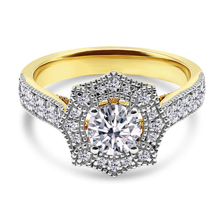1.293 CTW LGD Diamond Vintage-Inspired Milgrain Engagement Ring | Neptunes Jewelry