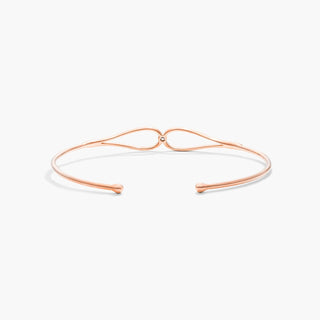 14K Rose Gold Teardrop Shape Diamond Bracelet