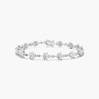 14K White Gold Bird Of Paradise Diamond Bracelet