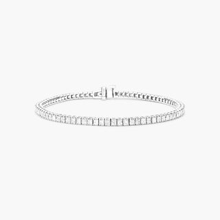 14K White Gold Princess Cut Diamond Tennis Bracelet (5.00 CTW - H-I / SI1-SI2)
