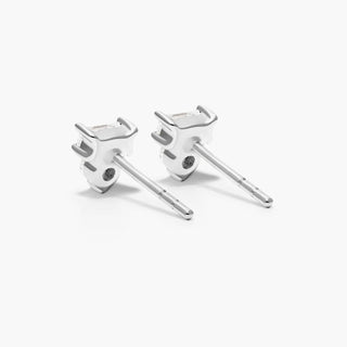 14K White Gold Dazzle Stack Lab-Created Diamond Stud Earrings