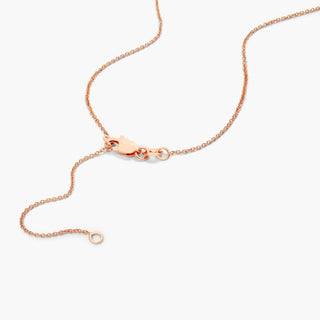 14K Rose Gold Diamond Marquise Link Chain Pendant