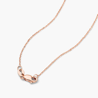 14K Rose Gold Round Halo Cluster Necklace