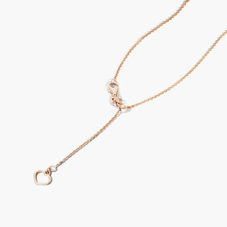 14K Rose Gold Six Stations Diamond By The Yard Necklace