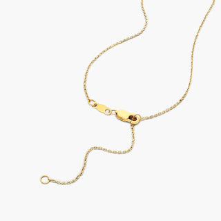 14K Yellow Gold Diamond Scatter Round Necklace