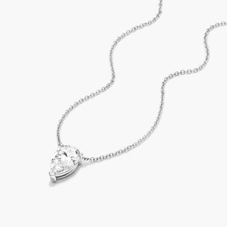 Platinum Pear Shape Diamond Solitaire Pendant (0.25 CTW - H-I / SI1-SI2)