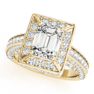 EMERALD CUT HALO ENGAGEMENT RING