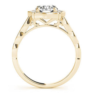 SCALLOPED ROUND HALO RING