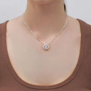 1.235 Moissanite Diamond Pendant Necklace