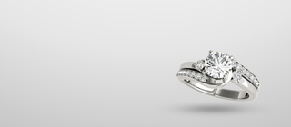 Custom engagement ring with diamond in West Palm Beach