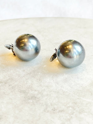 DIOR Gray Pearl Bee Tribales Earrings