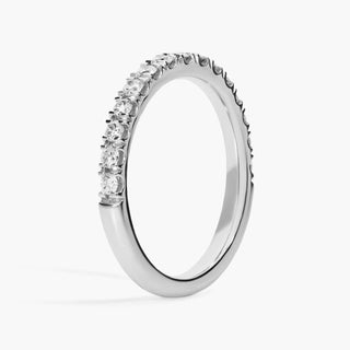 Platinum Scalloped Pavé Diamond Ring (1/2 carat total weight)