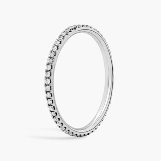 Riviera Petite 1/4 carat weight platinum micropavé diamond eternity ring