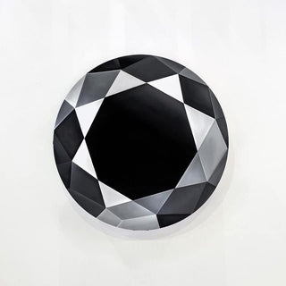 7.68 Carat Round Cut Fancy Black