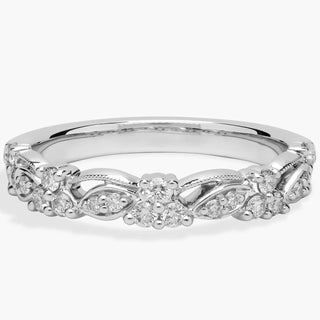 Romantic 1/3 carat total weight platinum vintage lace diamond ring